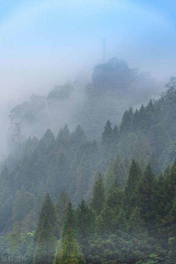 雲霧繚繞大山仙境圖片，唯美的意境，一起感受山水風景的壯美