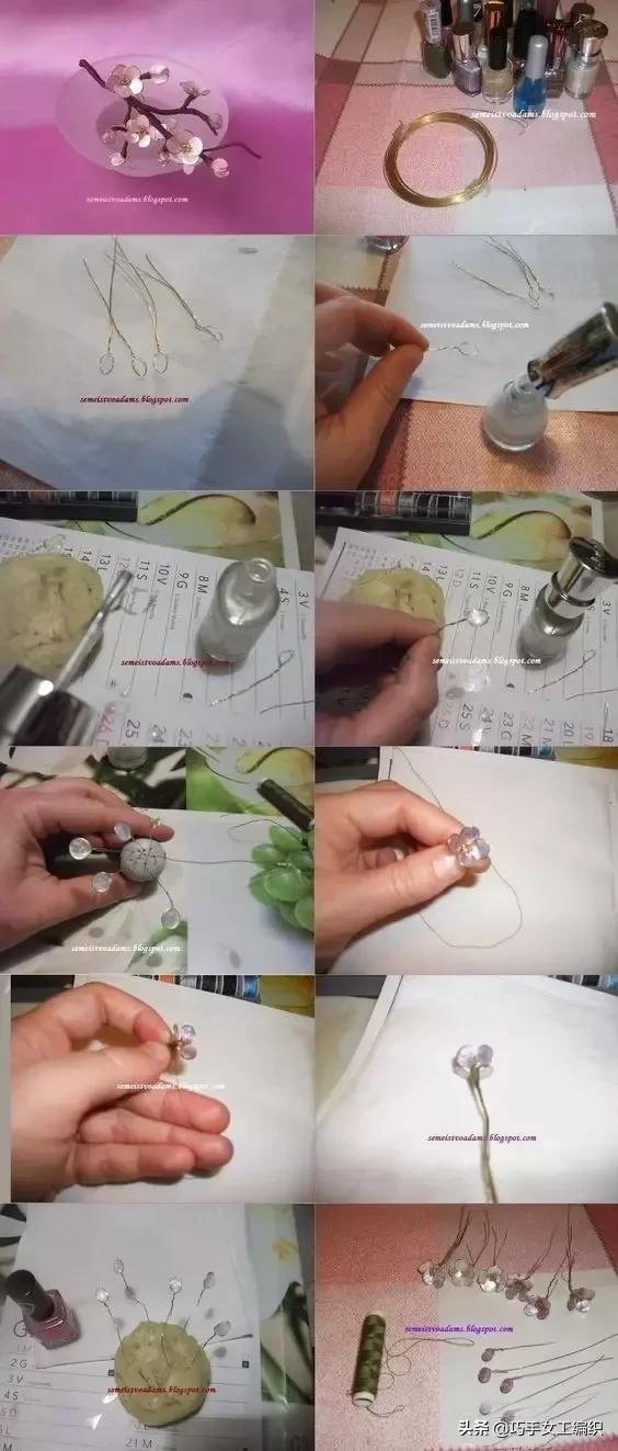 指甲油過期了或不想用了，那就用來做花花飾品吧，