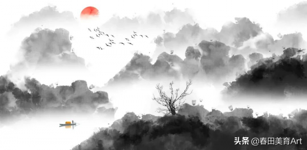 教程丨少兒美術課程《白日依山盡》