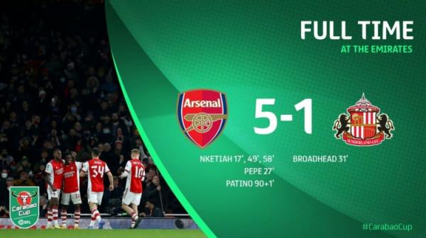 阿森納各賽事4連勝,近4個賽季首次進聯賽盃4強 阿森納各賽事4連勝,近4個賽季首次進聯賽盃4強