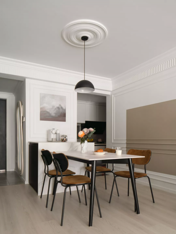 100㎡現代簡約風格新房裝修，法式背景牆溫柔浪漫