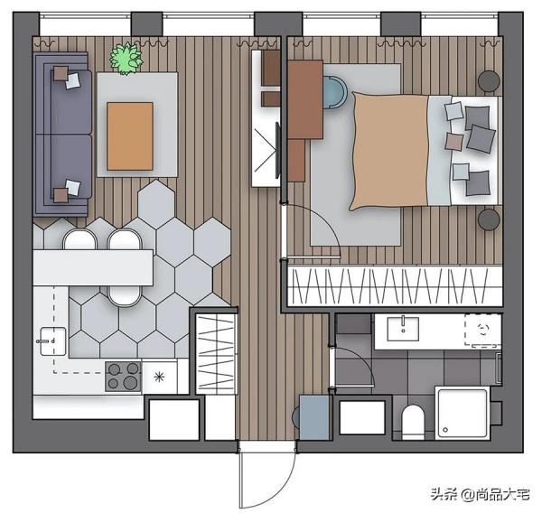 發現一位52歲阿姨的家，48㎡的家裝修得時尚大氣，一個人住剛剛好