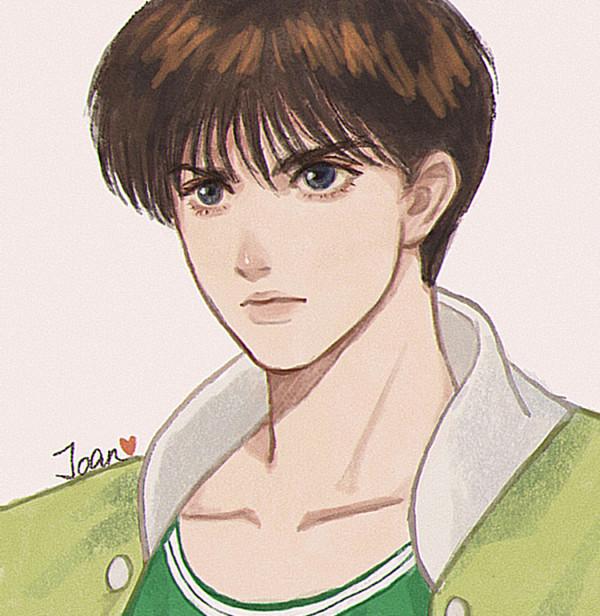 巨好看的手繪頭像，灌籃高手專場，流川楓太帥啦