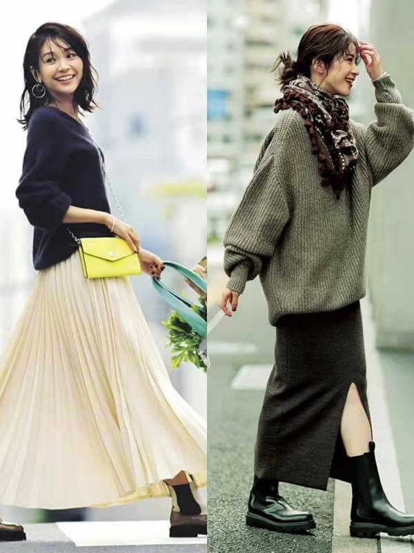 毛衣+短靴，毛衣+尖頭鞋，才是40+女人該有的冬季打扮，時尚浪漫