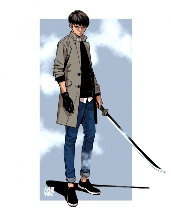 畫熱血漫畫的人設，真酷