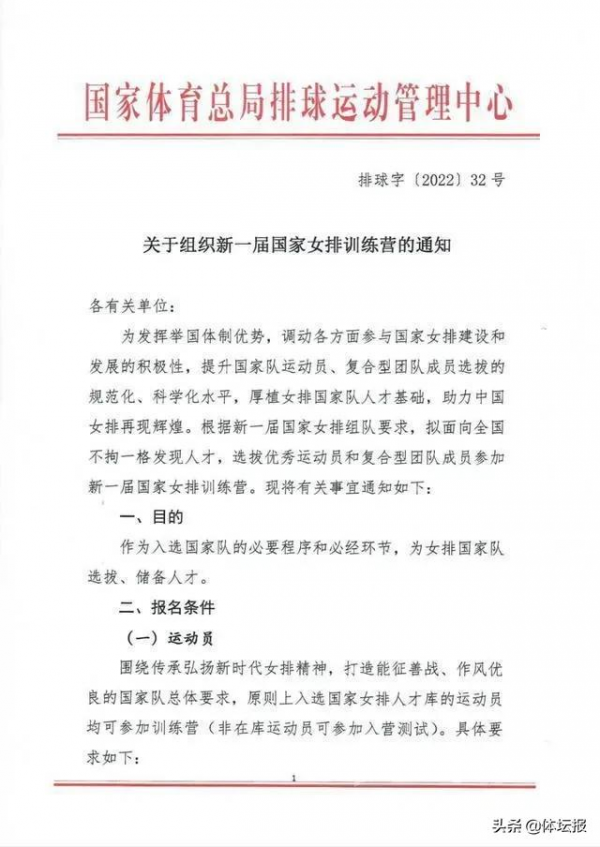 中國女排組建新一屆國家隊訓練營，浙江4人入選