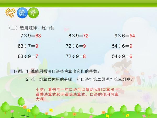 二年級數學《表內除法》難不難？有了這份資料，孩子一看就懂