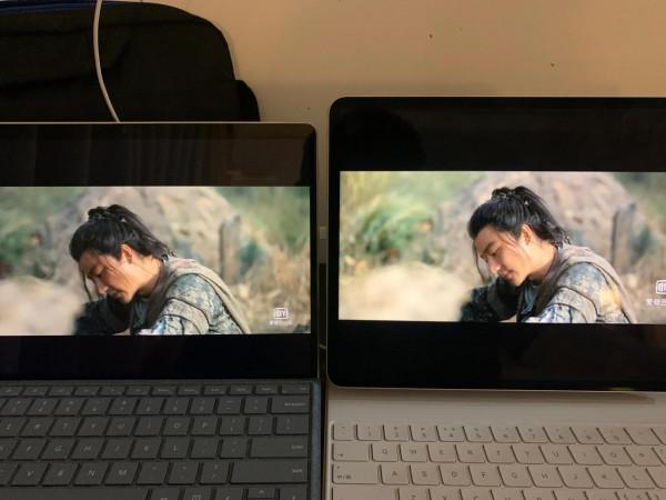 微軟Surface pro 8和iPad Pro 5螢幕顯示對比