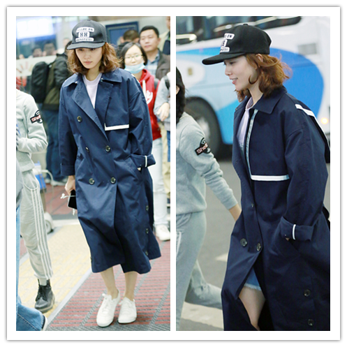 短褲也能穿出成熟美，劉詩詩簡單的搭配之後，氣場越發迷人了