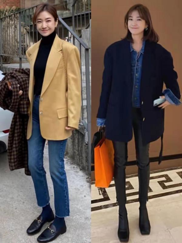 今年秋季火了一種搭法，叫“廓形西裝+小腳褲”，時髦顯高又洋氣