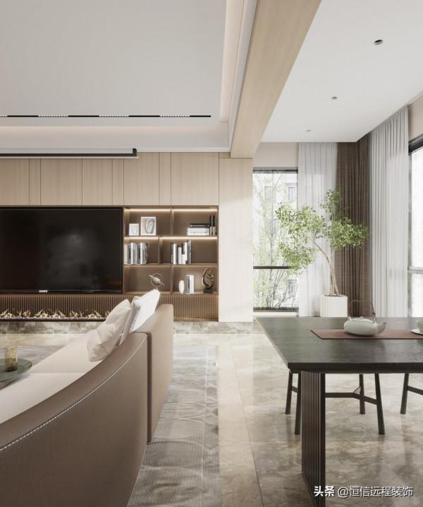 188㎡現代風格案例效果圖~簡潔大氣，溫潤脫俗