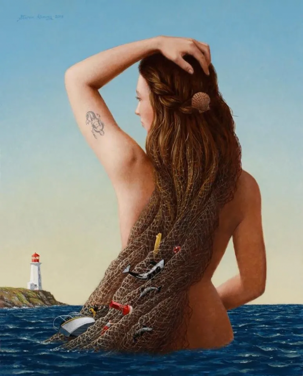 史蒂文-肯尼，大自然的美麗和神秘，在超現實畫作創意中表現