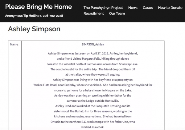 卑詩省女子離奇失蹤5年後 遺體才被找到 父母崩潰痛哭