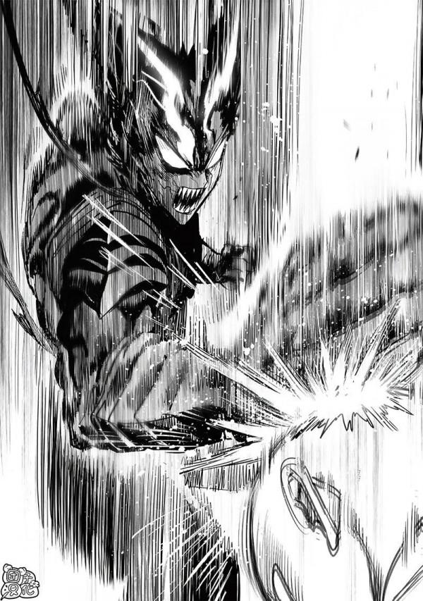 一拳超人重製版漫畫第207話，琦玉VS餓狼