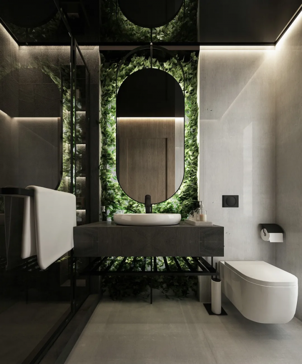 大理石裝飾現代公寓，高階浪漫