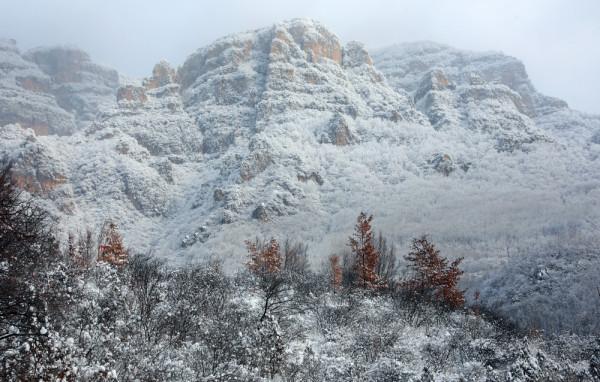 韓家凹，雪後成為一個白色的童話世界