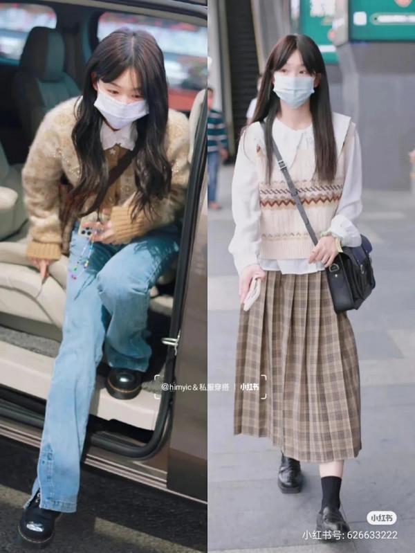 徐夢潔街拍私服合集，元氣韓式的彩虹少女