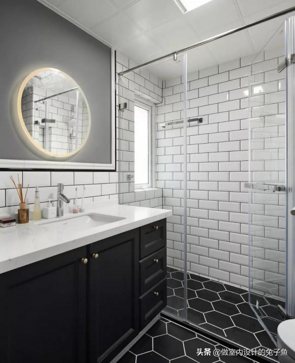 衛生間牆磚、地磚顏色搭配建議，別再只有“黑白灰”了，這樣更美