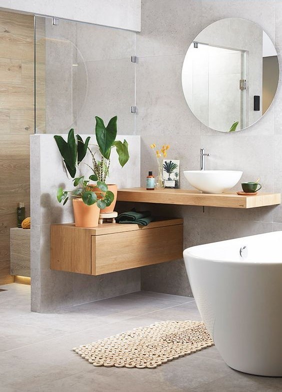 裝懸空洗漱臺，下方空間也極致利用，盤點5種使用方法，拿去參考