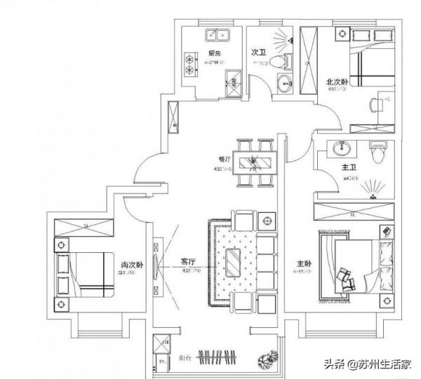 140㎡簡約裝修風格，乾淨時尚，忙碌都市人的“居心地”