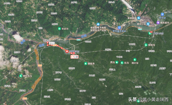 陝南太不容易了！一個山窩窩裡的小鎮，沒想到是縣城副中心，失敬