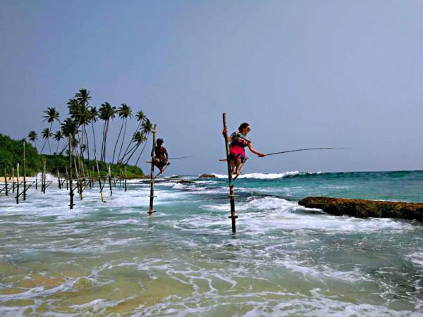 斯里蘭卡之旅（22）在科格勒(Koggala )體驗高蹺釣魚