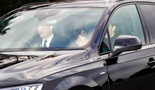 威廉凱特被拍到開車帶孩子外出，喬治冷著臉和開心的家人格格不入
