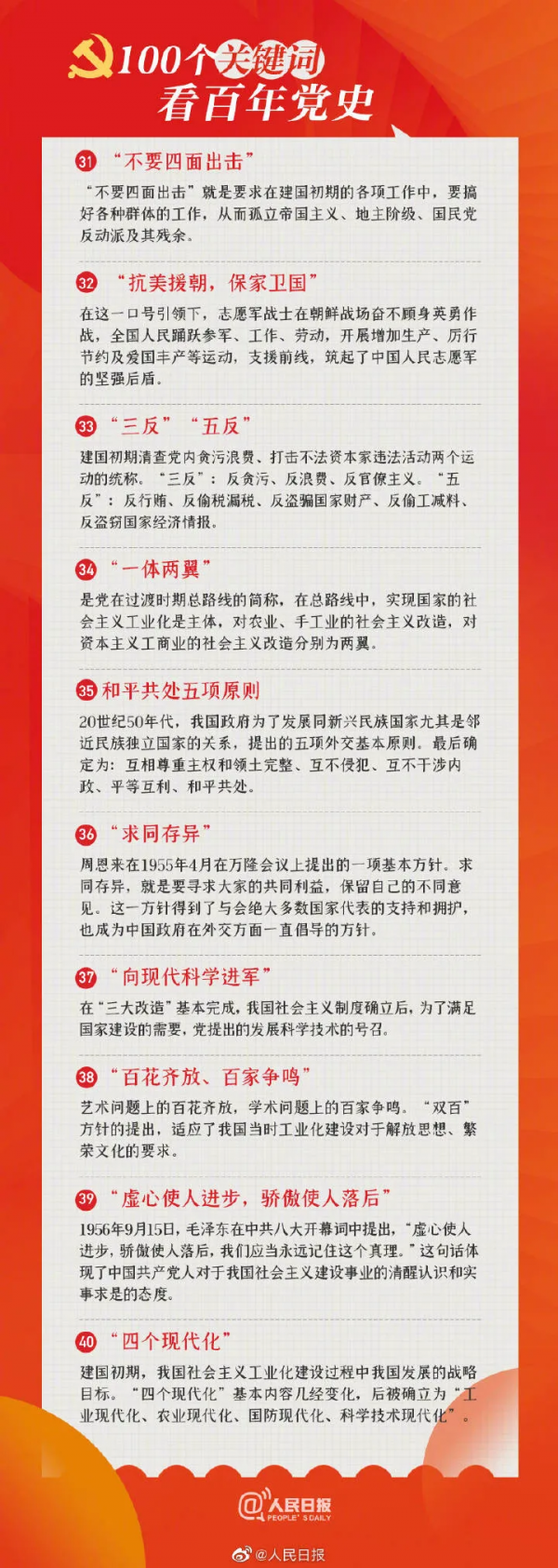 100個關鍵詞回顧黨史100年
