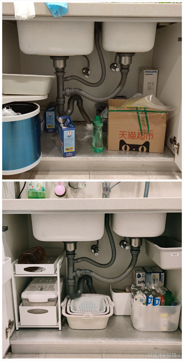 廚房變大一倍！看完這些前後對比，你就學會收納了