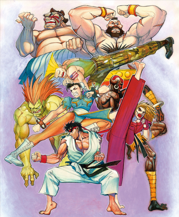 經典遊戲《街頭霸王2》最初的角色草稿，除了春麗就沒一個認識的