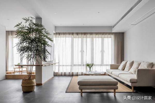 102㎡日式三居，百萬打造出的自然空間，日子過得與世無爭