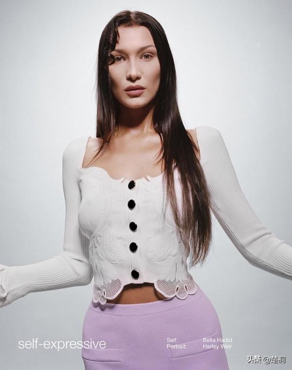 美國超模貝拉·哈迪德，《女裝日報》2022春季時尚訪談攝影