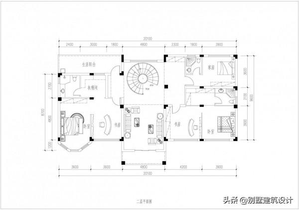 浙江三層歐式別墅，面寬 20.4米 進深 11.1米