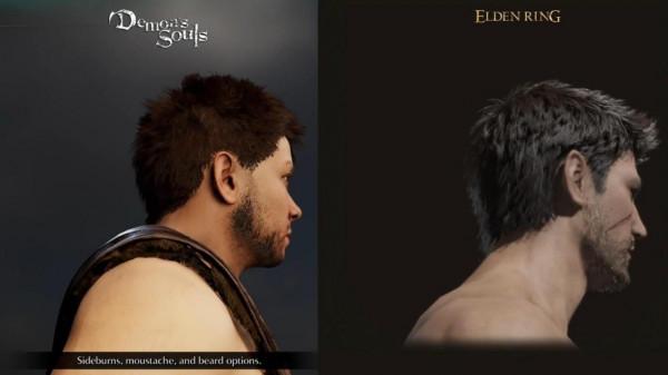 《艾爾登法環》與《惡魔之魂重製版》鬍鬚對比 更爺們了