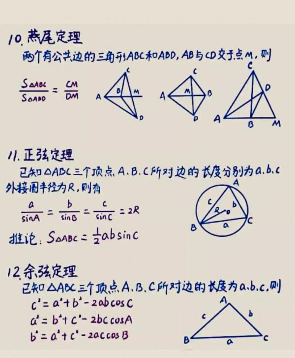 來一份超全的初中數學競賽常用定理幾何體