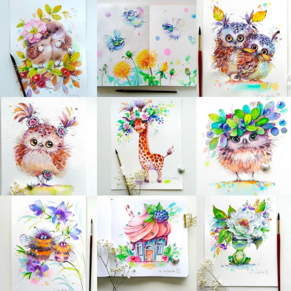 藝術|清新的色彩與可愛的形象,這組水彩畫太美了 藝術|清新的色彩與可愛的形象,這組水彩畫太美了
