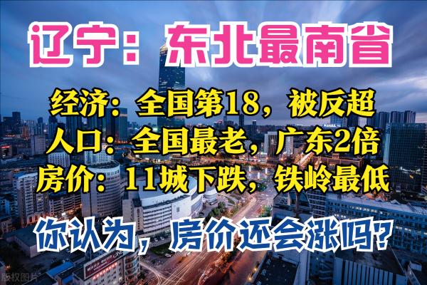 遼寧半年報：GDP全國第18，被雲南反超，全國最老，11城房價下跌