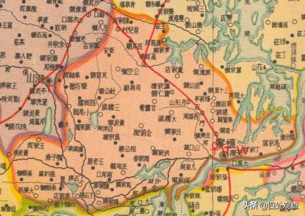 老地圖上的安徽省，1938年安徽省分縣明細地圖