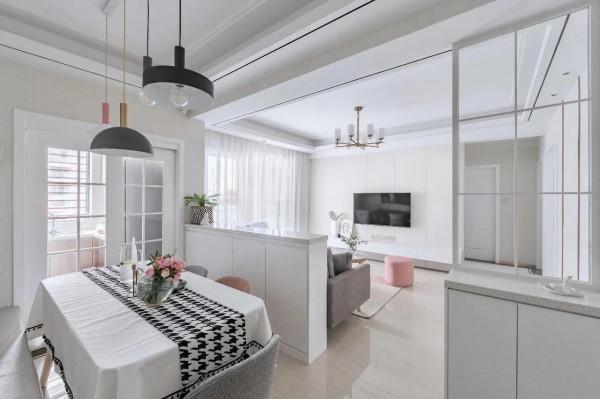 80平北歐三居室，浪漫優雅，三間臥室綽綽有餘