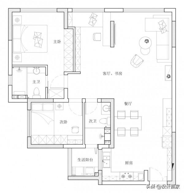 102㎡日式三居，百萬打造出的自然空間，日子過得與世無爭