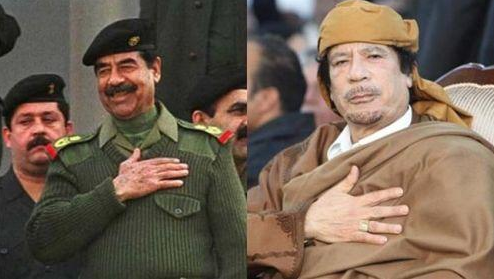 卡扎菲會見英國首相時，光著腳放了一個響屁，表達他的不屑