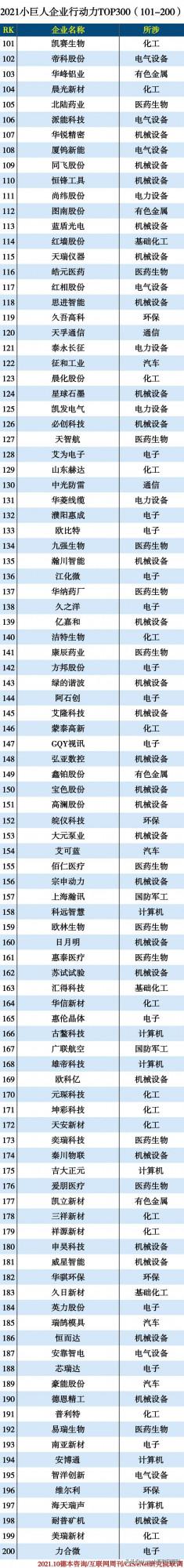 2021小巨人企業300強