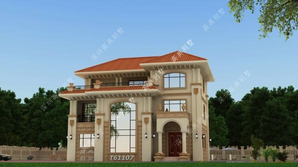 歐式三層別墅，外觀高貴不失雍華，將建築的美感體現得淋漓盡致