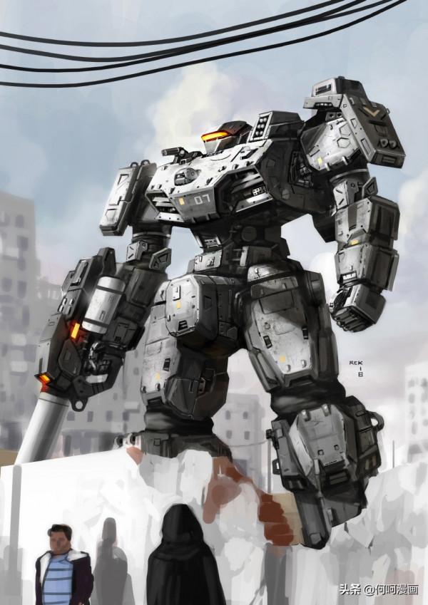 帥氣的一組機械機甲插畫作品！誰說鋼鐵大塊頭沒有美感