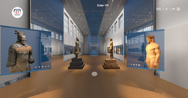 “在希臘遇見兵馬俑”線上展，平行時空裡的五彩兵馬俑