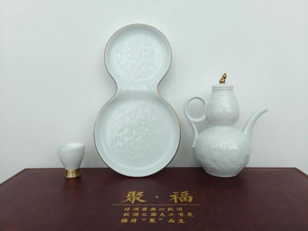 年貨酒具禮品套裝測評：來自意叄陶瓷聚福酒具，顏值高且實用性好