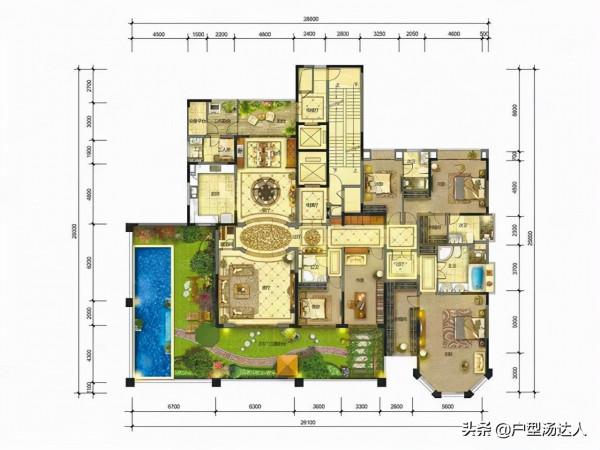 370平方帶泳池的豪華戶型