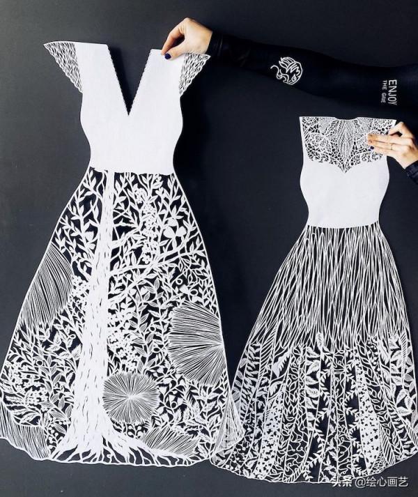 夢想中的連衣裙：紙藝藝術家將時尚插畫又提升到了一個新的高度啊