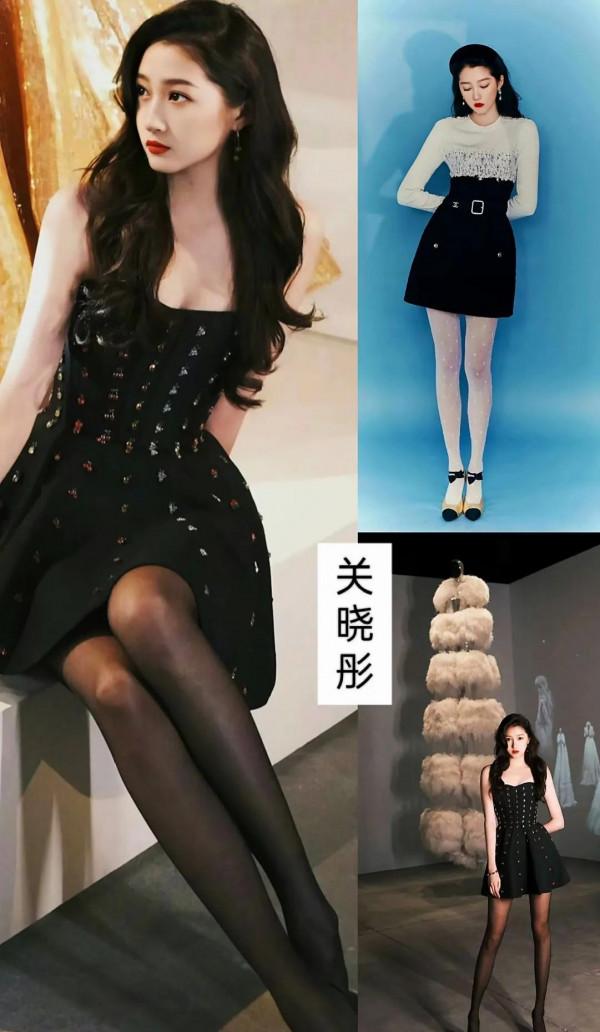 當女明星穿黑絲襪