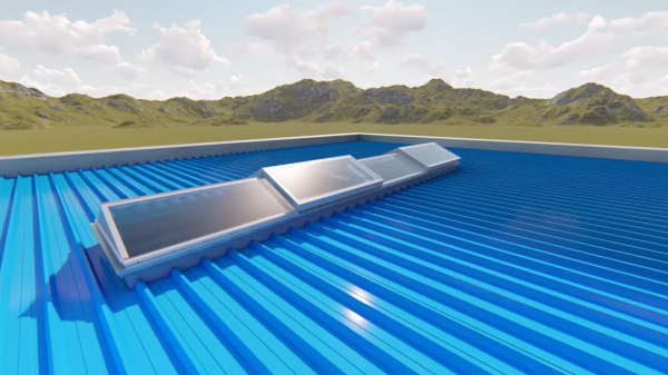 三角型滑動電動採光排煙天窗